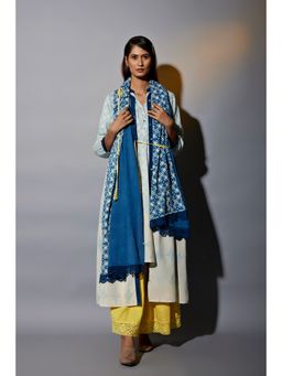 JAYATI GOENKA - Festive Blue Printed Co-ord (Set of 6)