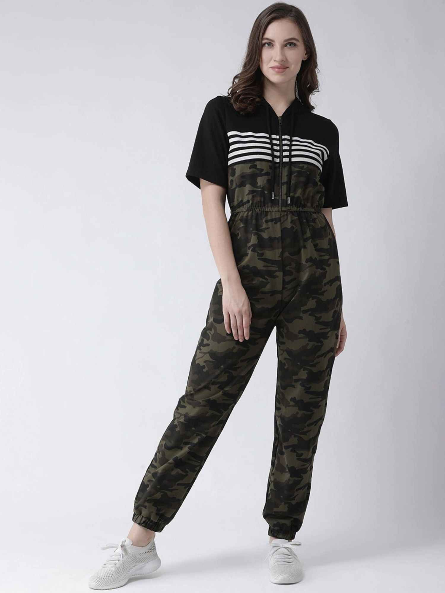 kassually Women Green And Black Printed Basic Jumpsuit-picture-10