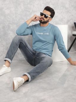 CRIMSOUNE CLUB - Men'S Blue Solid T-Shirt