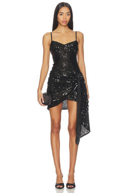 AREA - Wrapped Sequin Mini Dress