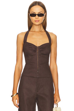 Bardot - Rixton Linen Halter Top