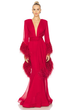 Bronx and Banco - Geisha V-Neck Gown