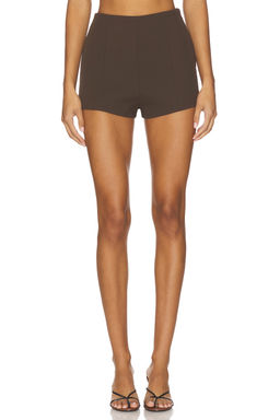 EAVES - Naftali Polished Crepe Mini Shorts