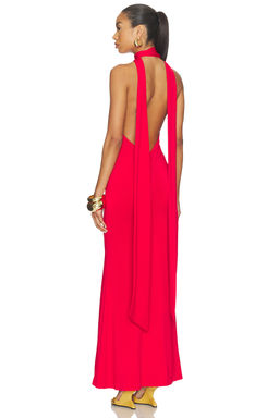 GUIZIO - Scarf Open Neck Dress