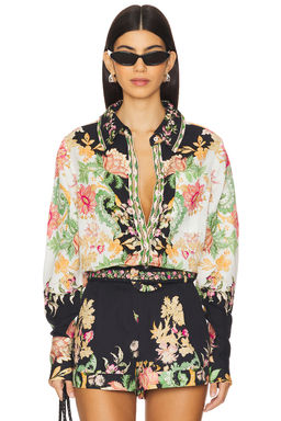 HEMANT AND NANDITA - Oversized Shirt With Hand Crafted Buttons
