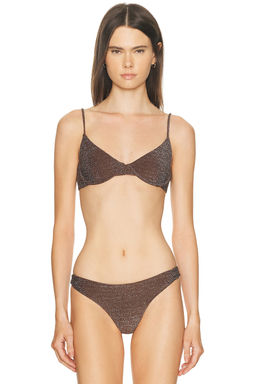 MIKOH - Lurex Bosa Bikini Top