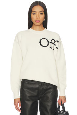 Off-White - Bookish Shared Knit Crewneck in White