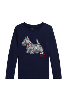 POLO RALPH LAUREN - Long Sleeve Scotty Dog Graphic T-Shirt
