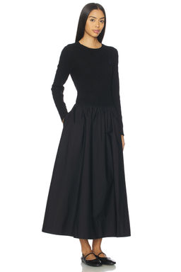 POLO RALPH LAUREN - Cable Knit Poplin Dress