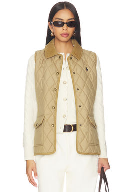POLO RALPH LAUREN - Matte Fine Polyester Woven Vest Coat