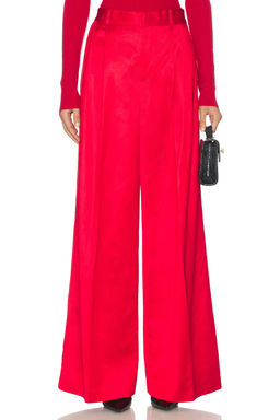 POLO RALPH LAUREN - Pleated Satin Wide Leg Pant