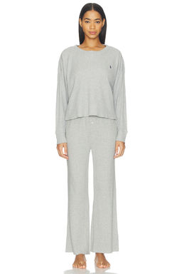 POLO RALPH LAUREN - Crew Neck Wide Leg Pant Set