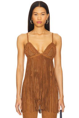 Retrofete - Jacinta Suede Fringe Bra