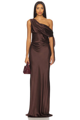 The Sei - Asym. Drape Gown With Tie