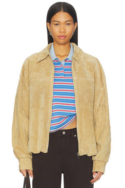 Weworewhat - x Premium Suede Bomber Jacket