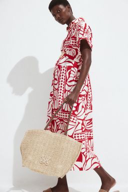 H&M - Women Red Mama Belted Dress