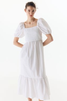 H&M - Women White Mama Cotton Poplin Nursing Dress