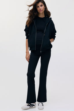 H&M - Women Black Mama Before & After Flared Trousers