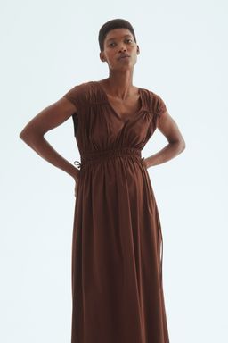 H&M - Women Brown Mama V-Neck Dress