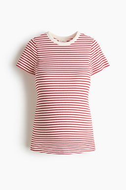 H&M - Women White Mama Ribbed Top