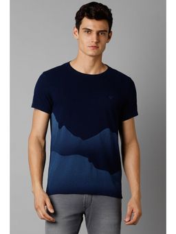 Allen Solly - Men Navy Printed Crew Neck T-shirt