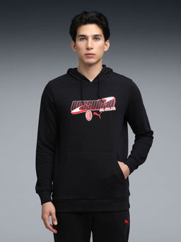 Puma - Black Printed Regular Fit Hoodie