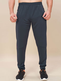Technosport - Grey Solid Slim Fit Trackpant