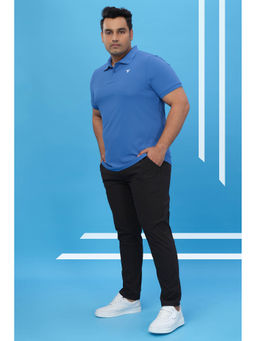 Technosport - Black Solid Regular Fit Trackpant