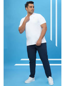 Technosport - Navy Blue Solid Regular Fit Trackpant