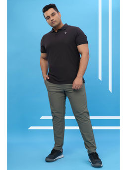 Technosport - Olive Solid Regular Fit Trackpant