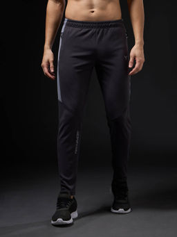 Technosport - Grey Solid Slim Fit Trackpant