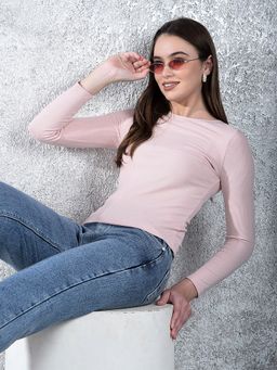 CRIMSOUNE CLUB - Women Pink Polyester Blend T-Shirt