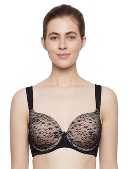 Triumph - Beauty-full Lacy Charm Full Coverage Padded Wired Bra Black