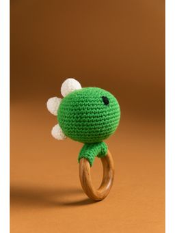 FUNKRAFTS - Handmade Crochet Dinobuddy Baby Rattle in Colorful Design