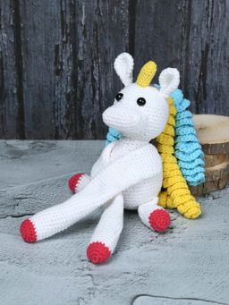 FUNKRAFTS - Handmade Crochet Barbie's Unicorn Curtain Holder