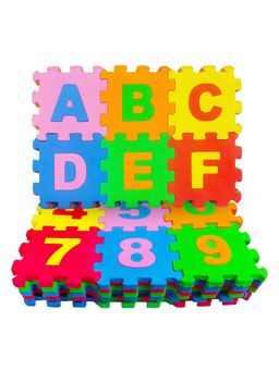 Safe-O-Kid - Alphabet & Number Mini Puzzle Mat for Kids 36 Soft EVA Foam Tiles