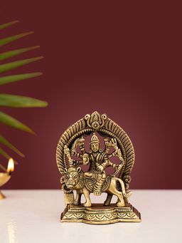 DecorTwist - Brass Goddess Durga Superfine Idol-Statue