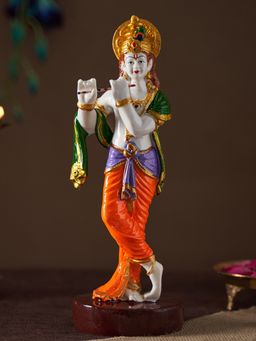 DecorTwist - Polyresin Lord Krishna with Flute Idol Statue