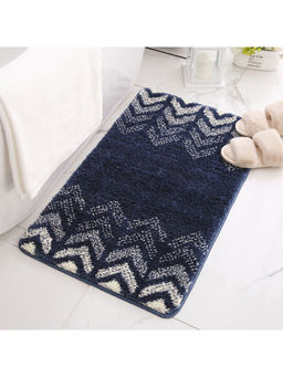 Kuber Industries - Extra Soft Bathroom Mat Anti-Slip Mat For Bathroom Floor Tpr Backing (Blue)
