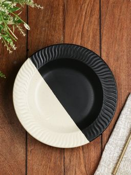 Miah Decor - Handcrafted The Raat-Din Collection- Stoneware Pasta Salad Plate(9.5 inch Dia)