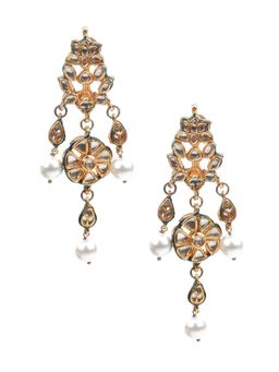 Odette - Women Kundan Studded Dangle Earrings