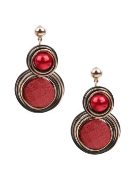 Odette - Women Red Dangle Earrings