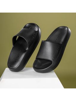 Red Tape - Men Solid Black Sliders