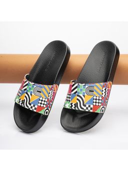 Red Tape - Women Colorblocked Black Sliders