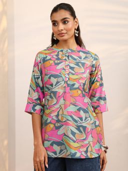 Libas - Printed Silk Blend Straight Kurti for Women