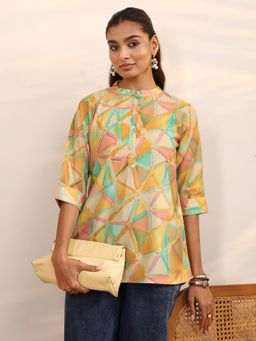 Libas - Printed Silk Blend Straight Kurti for Women