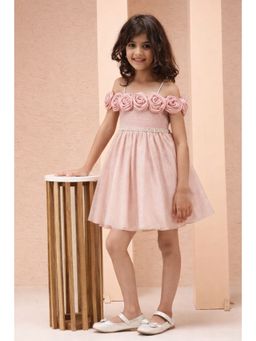 devils n angels - Girls Pink Synthetic Embellished/Sequined Dress
