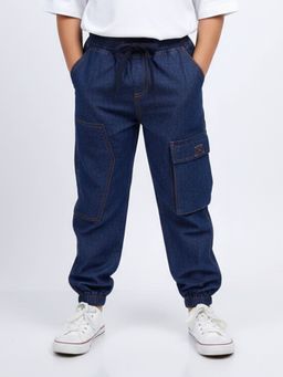 KiddoPanti - Boys Blue Denim Solid/Plain Jeans