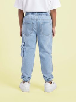 KiddoPanti - Boys Blue Denim Solid/Plain Jeans