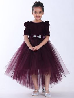 Toy Balloon Kids - Girls Purple Polyester Embellished/Sequined Dress